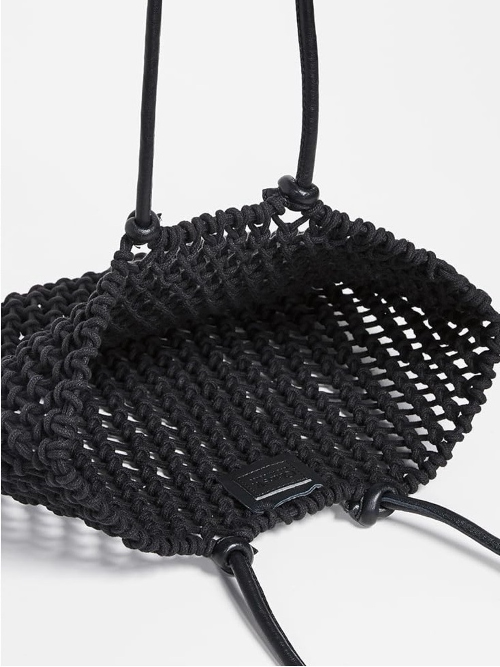 Clare V Sandy Woven Tote in Black - Picture 2 of 6